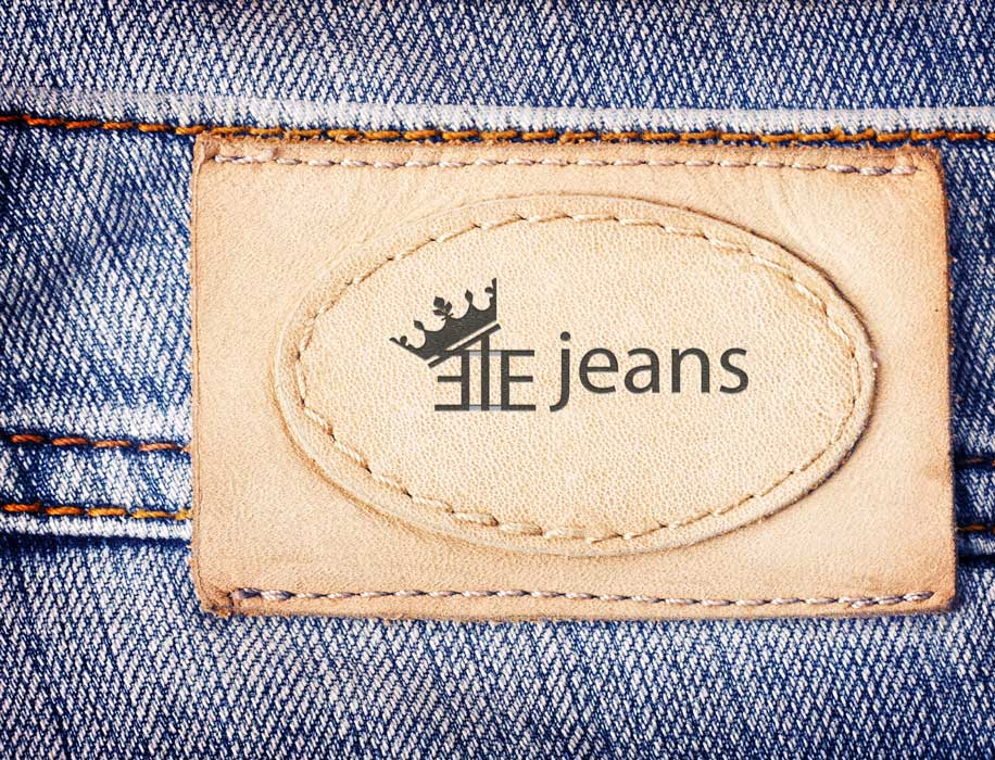 Ele Logo Design on Jeans