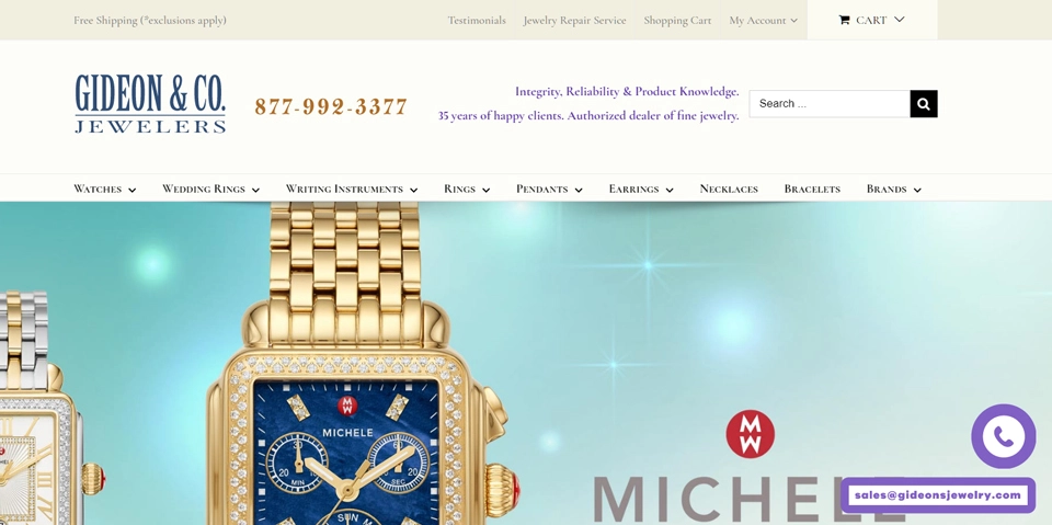 Gideon & Co. Jewelry Store Web Design