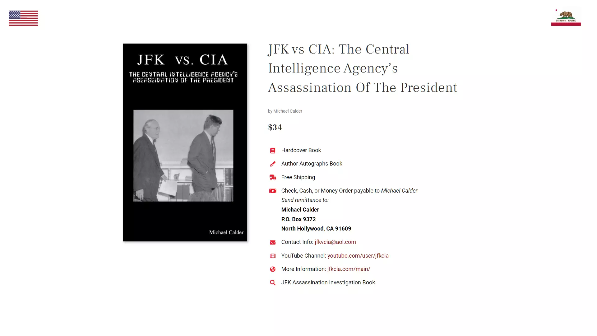 JFK CIA Book Web Design