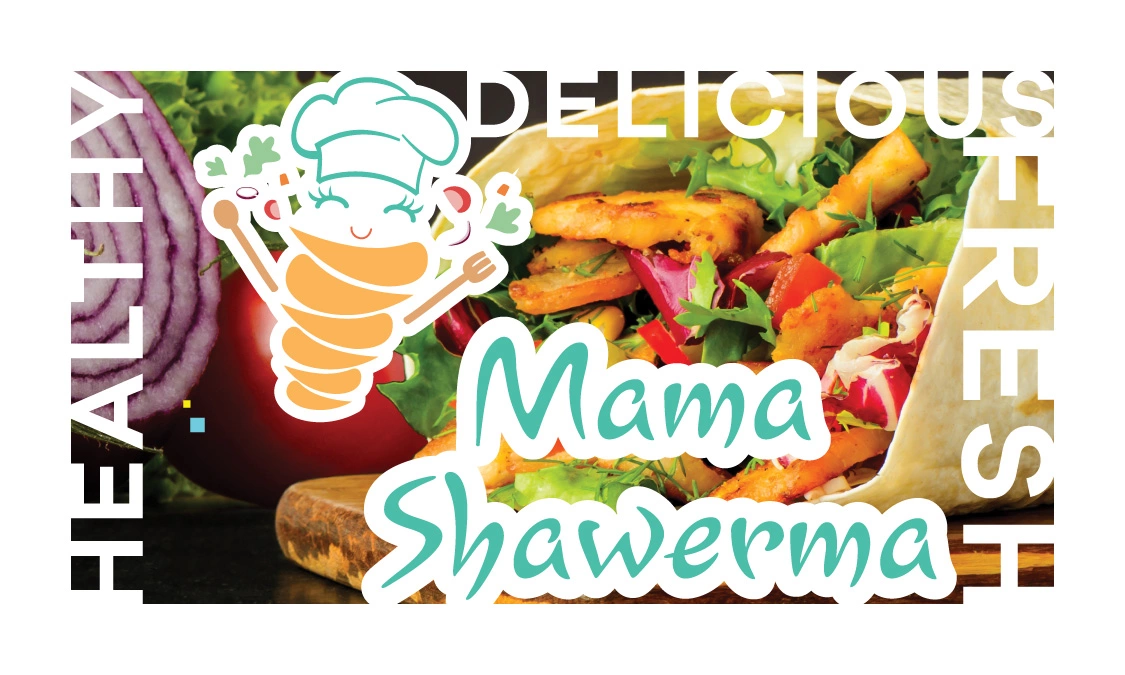 Mama Shawerma Restaurant Business Cards Frontside