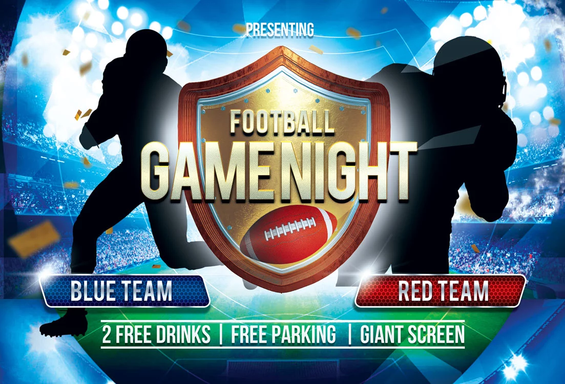Poster Design for Bar Football Night