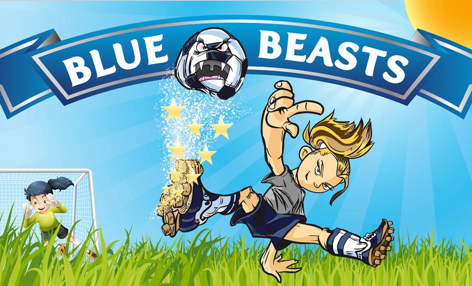 Banner Design for Blue Beasts Soccer Team