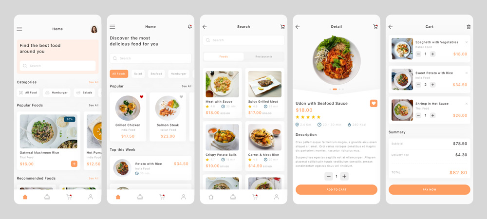 Food Delivery Mobile App Design