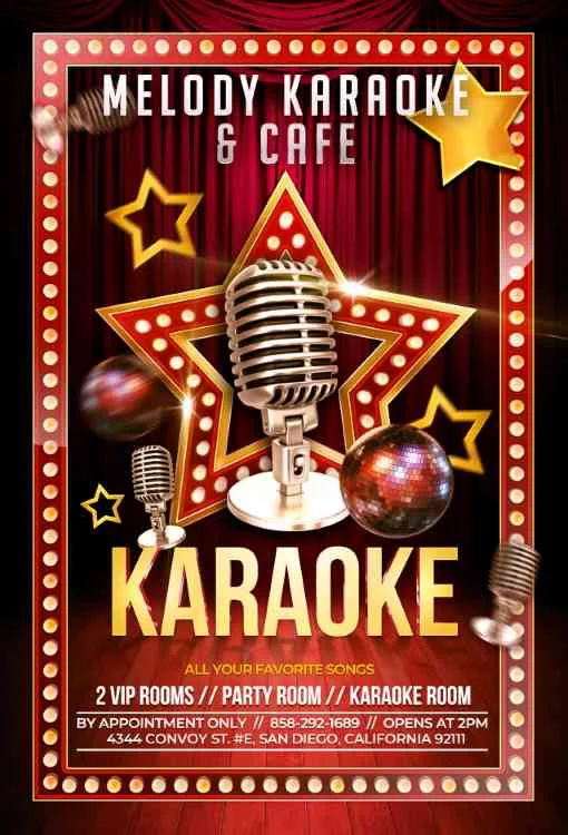 Karaoke Night Flyer Design