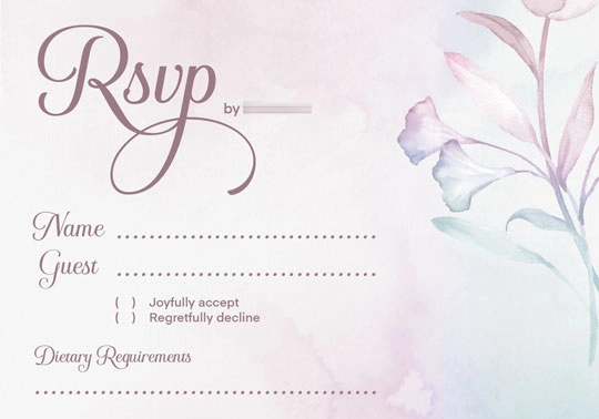 RSVP Wedding Invitations Design