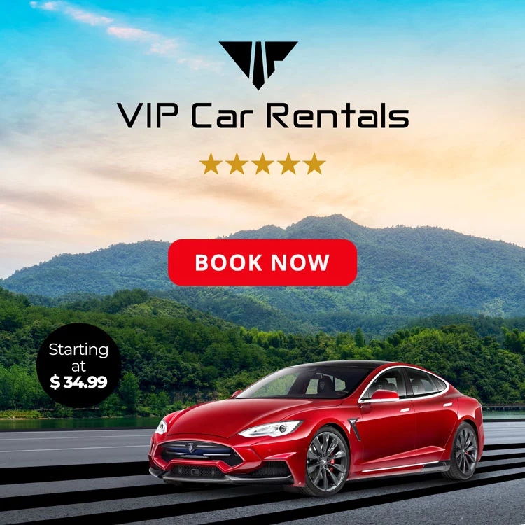 VIP Car Rentals Digital Ad Design