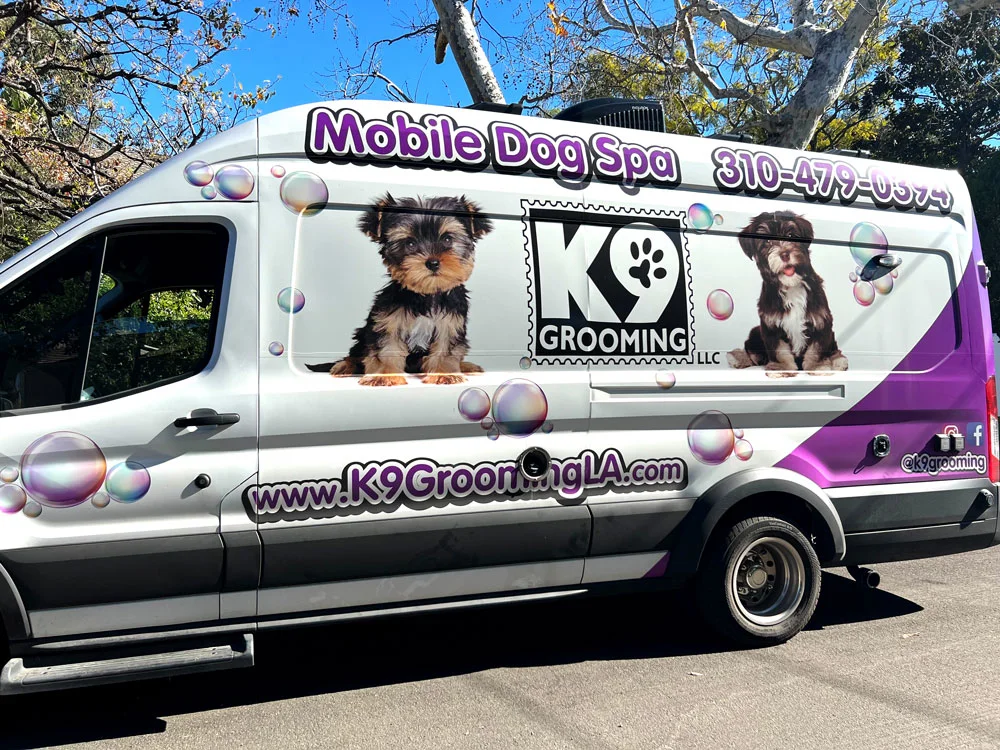K9 Grooming Dog Spa Vehicle Wrap Design